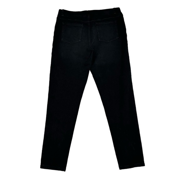 BETABRAND Black denim jeans Pull on Skinny leg 4 pocket Stretchy Size Large - Picture 6 of 9